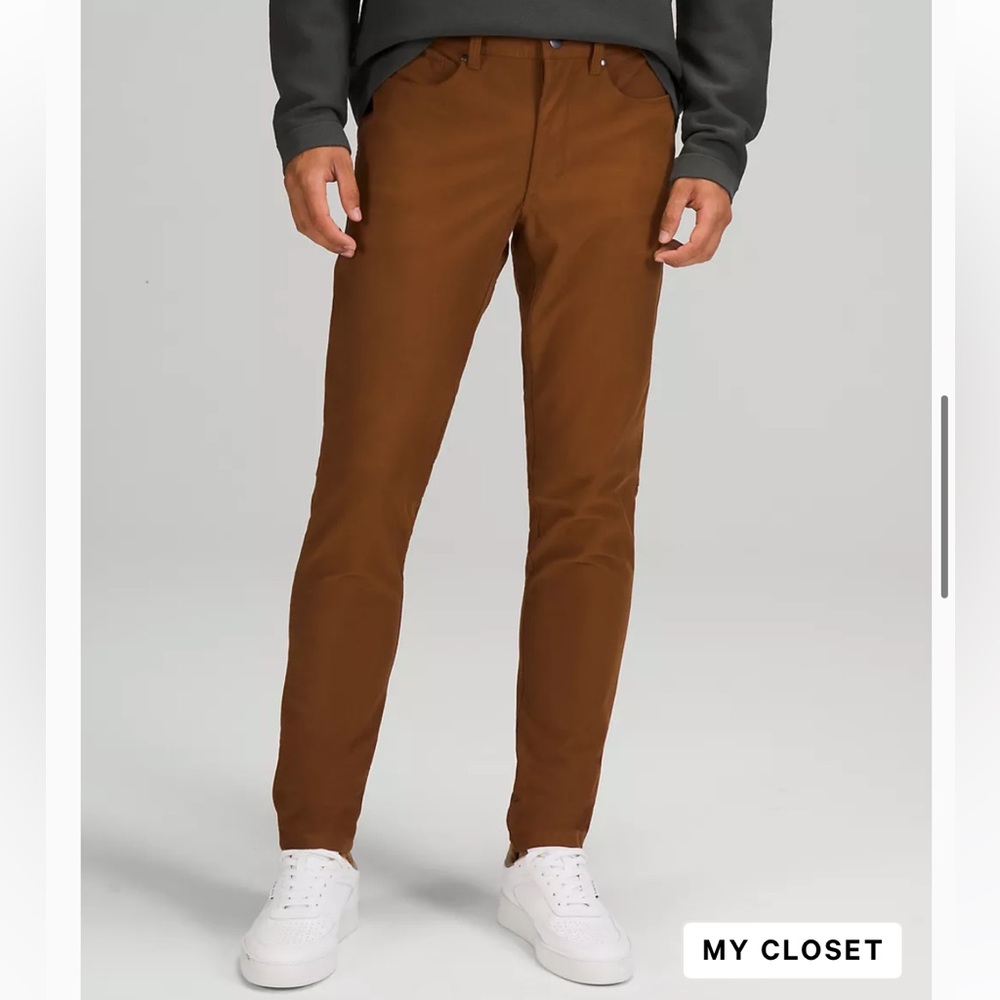 NWT ABC Skinny-Fit Pant 32" copper brown Size 34